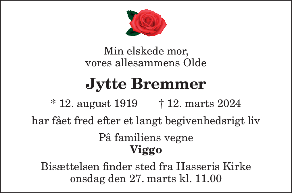 D Dsannonce For Jytte Bremmer Nordjyske Dk