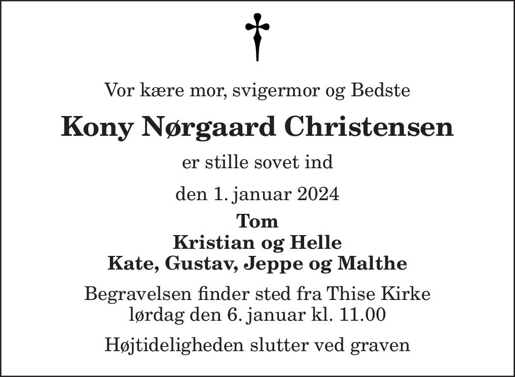 D Dsannonce For Kony N Rgaard Christensen Nordjyske Dk