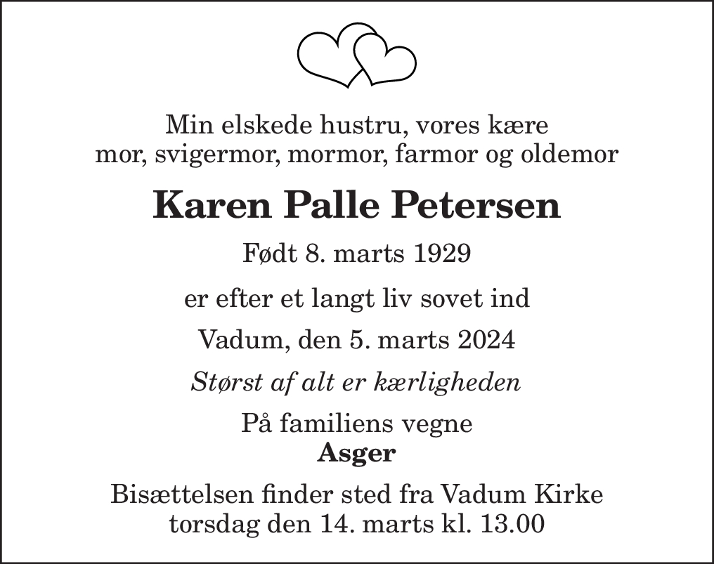 D Dsannonce For Steen Palle Petersen Nordjyske Dk