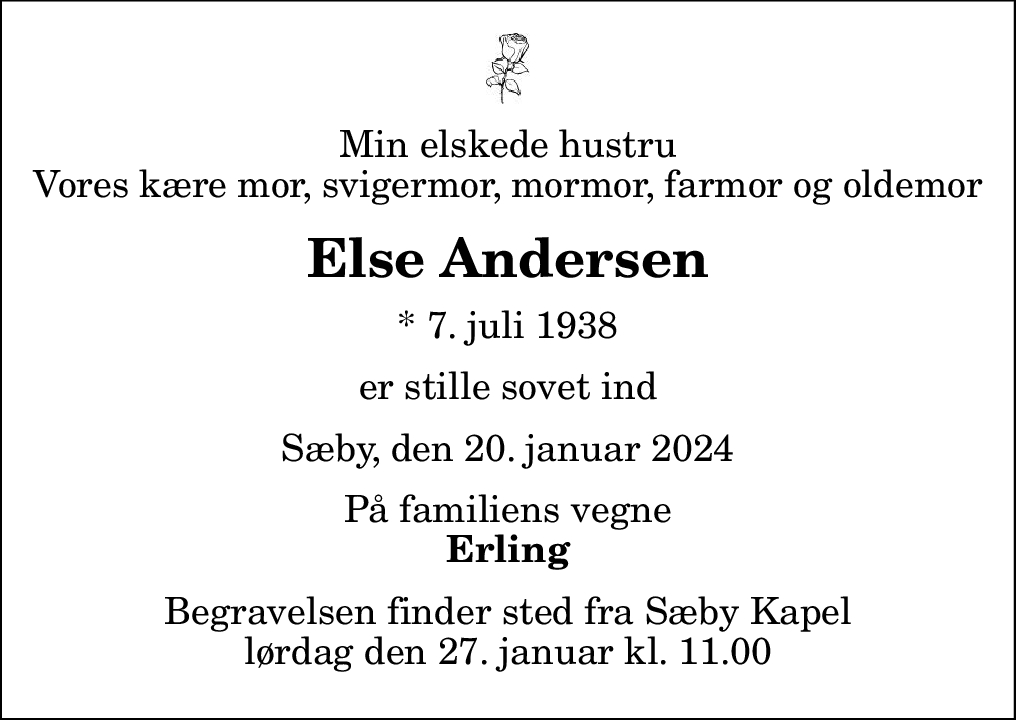 D Dsannonce For Else Andersen Nordjyske Dk