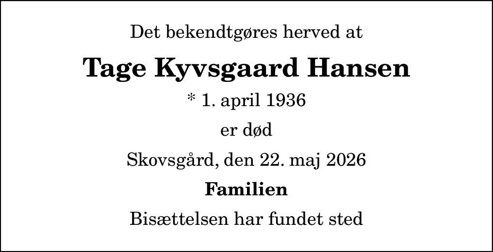 Tage Kyvsgaard Hansen