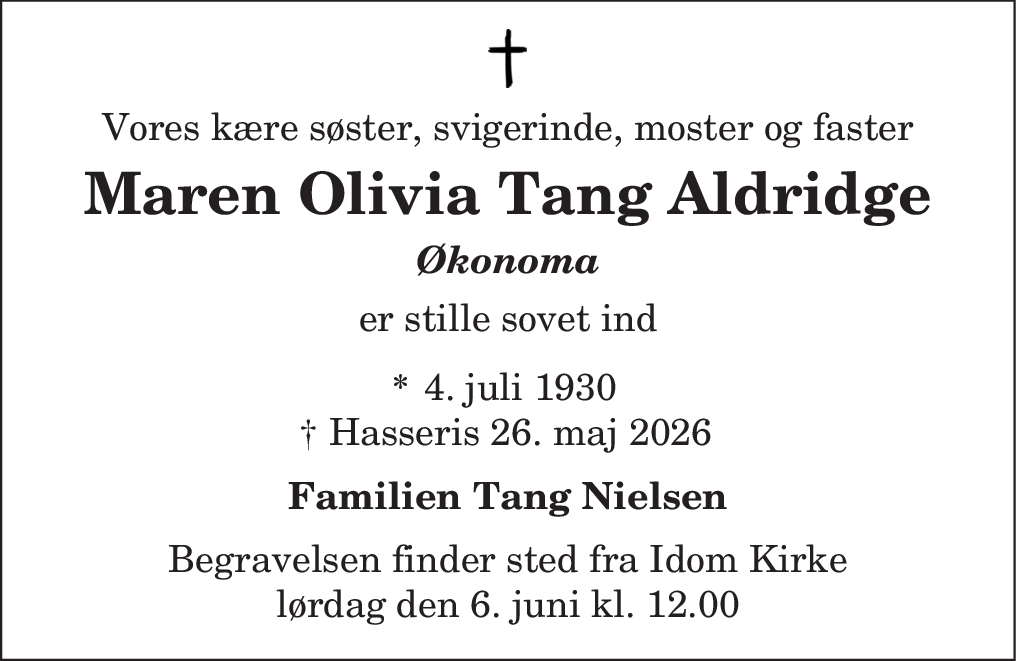Maren Olivia Tang Aldridge