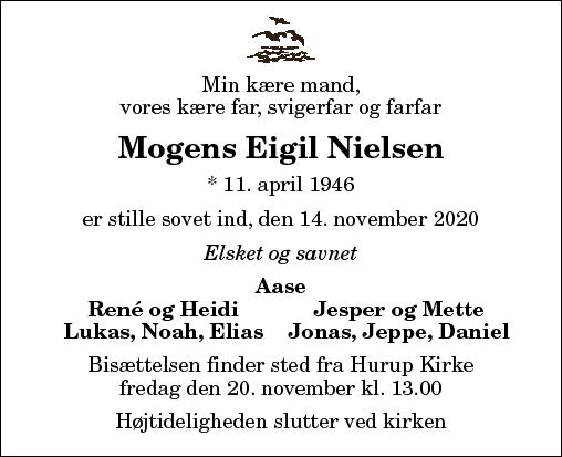Dødsannonce for Mogens Eigil Nielsen Nordjyske.dk