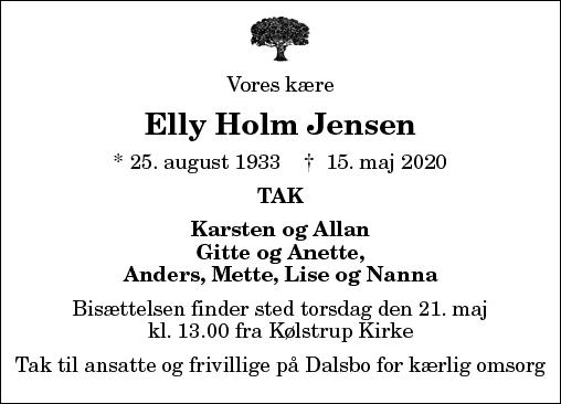 Dødsannonce for Holm Jensen Nordjyske.dk