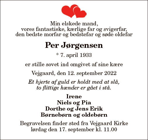 Dødsannonce for Per Jørgensen Nordjyske.dk