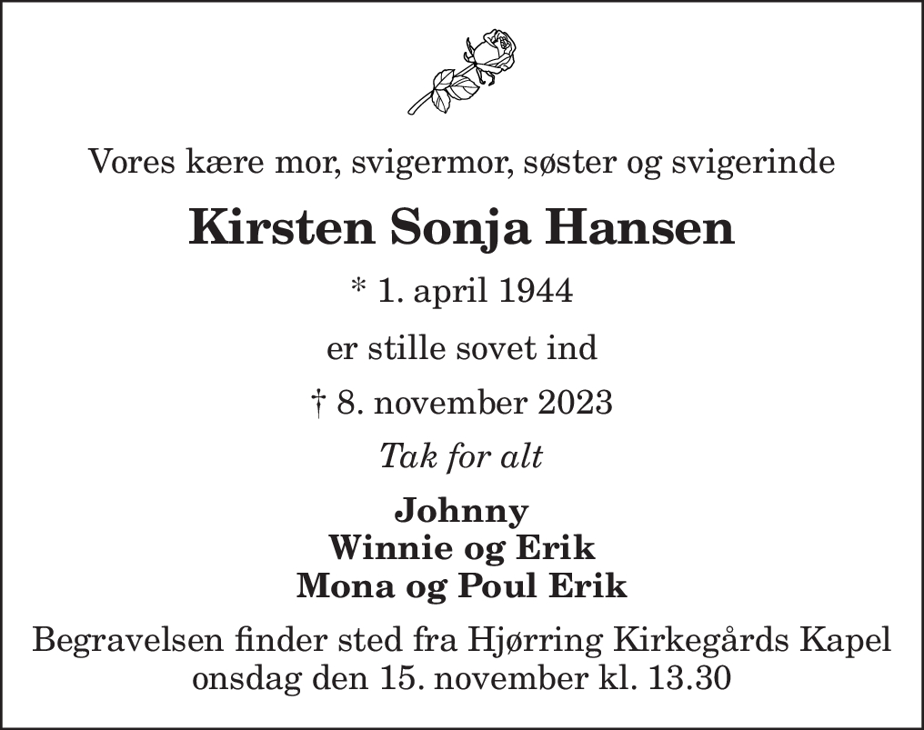 Kirsten Sonja Hansen