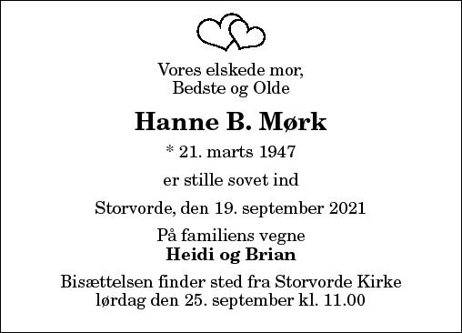 Hanne B. Mørk