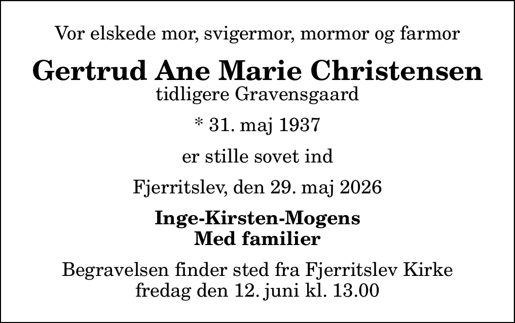 Gertrud Ane Marie Christensen