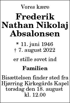 Frederik Nathan Nikolaj Absalonsen