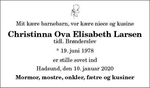 Christinna Ova Elisabeth Larsen